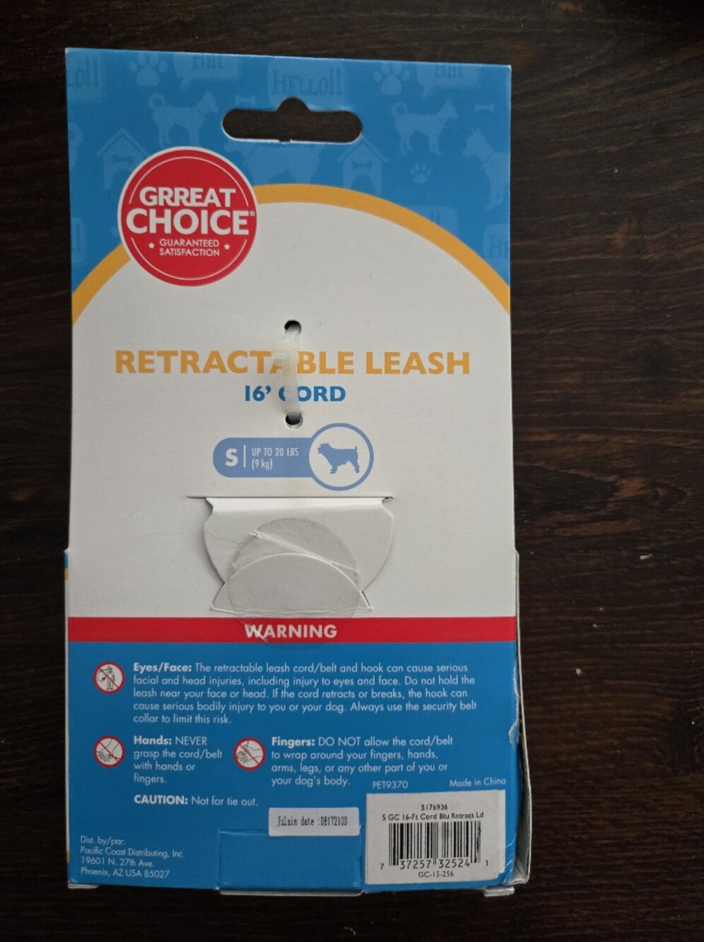 Great Choice Retractable Dog Leash 16ft Cord Up to 20 lbs - Picture 2 of 2